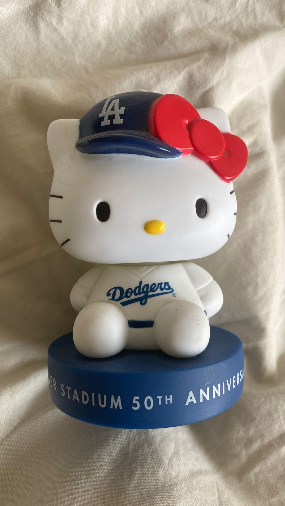 Los Angeles Dodgers 50th Anniversary Hello Kitty Bobblehead