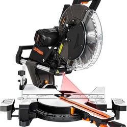 B-12-Inch Dual-Bevel Miter Saw, Compound Sliding Miter Saw, Ambidextrous Operation, 3800RPM, 4.2 x 13in Cutting Capacity, Laser Guide, 0-45° Bevel & M