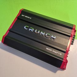 CRUNCH 1500 WATTS 4 CHANNEL BUILT IN CROSSOVER CAR AMPLIFIER ( BRAND NEW PRICE IS LOWEST INSTALL NOT AVAILABLE )