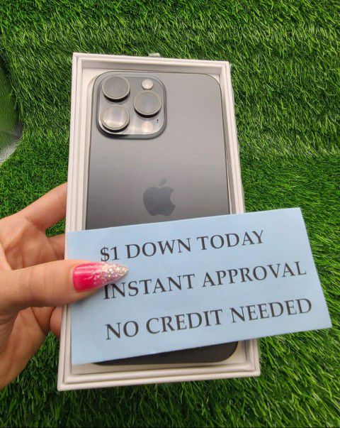 Apple IPhone 15 Pro 128gb  UNLOCKED . NO CREDIT CHECK $1 DOWN PAYMENT OPTION  3 Months Warranty * 30 Days Return *
