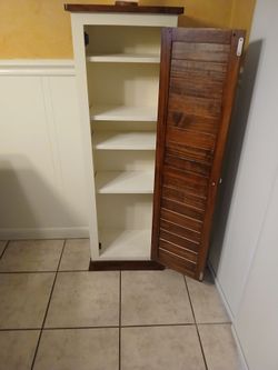 All wood linen cabinet