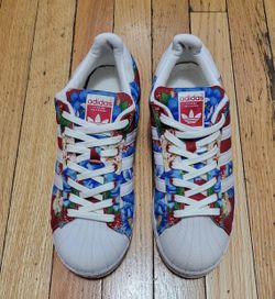 Adidas Floral  Superstar Shell Top Sneakers  Size 9