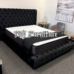 New Queen Bed Frame With Mattress 