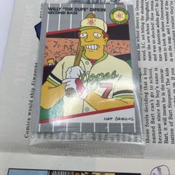 Rare Factory Sealed Simpsons Baseball Card With Original Comic (ready To Be Graded) 