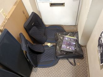 Premium Aierxuan Leather Front Seat & Headrest Covers + Storage Case & Instructions
