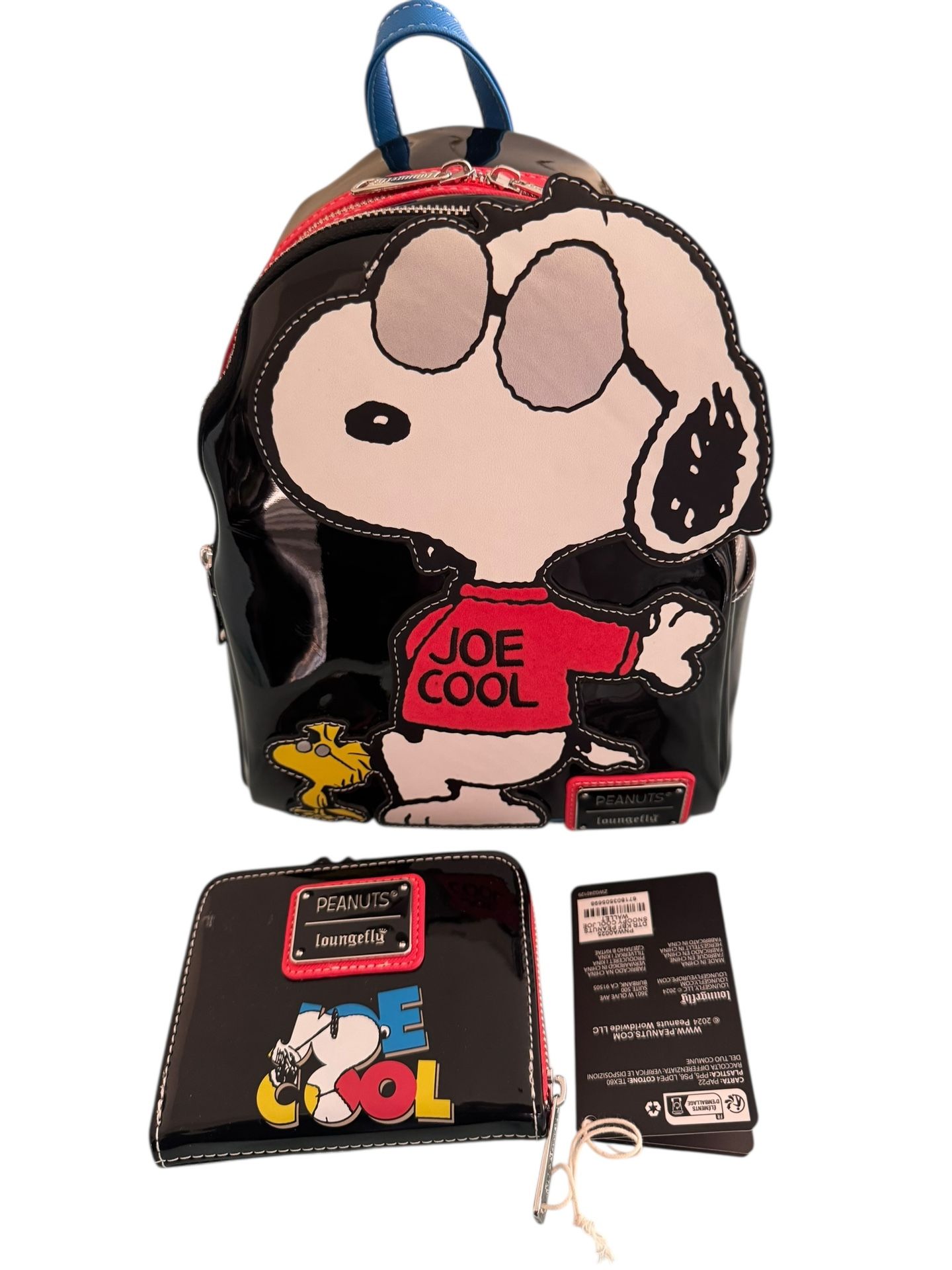 Rare Joe Cool Snoopy Lounge, Fly Mini Backpack, And Wallet
