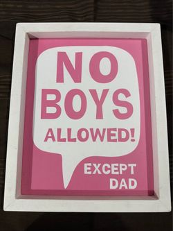 Girls bedroom sign pink and white from hobby lobby!
