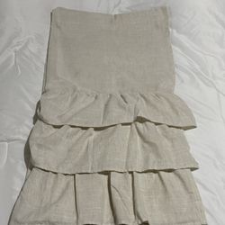 Linen Ruffled Shower Curtain 