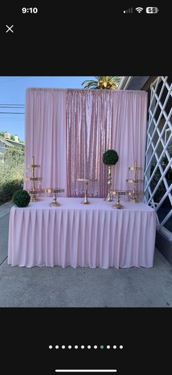 🌸💝BACKDROP CURTAINS AND TABLECLOTH 💝🌸