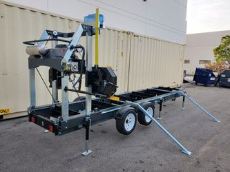 Honda GX Gas Powered Timber Sawmill Huge 36" Capacity With Trailer 