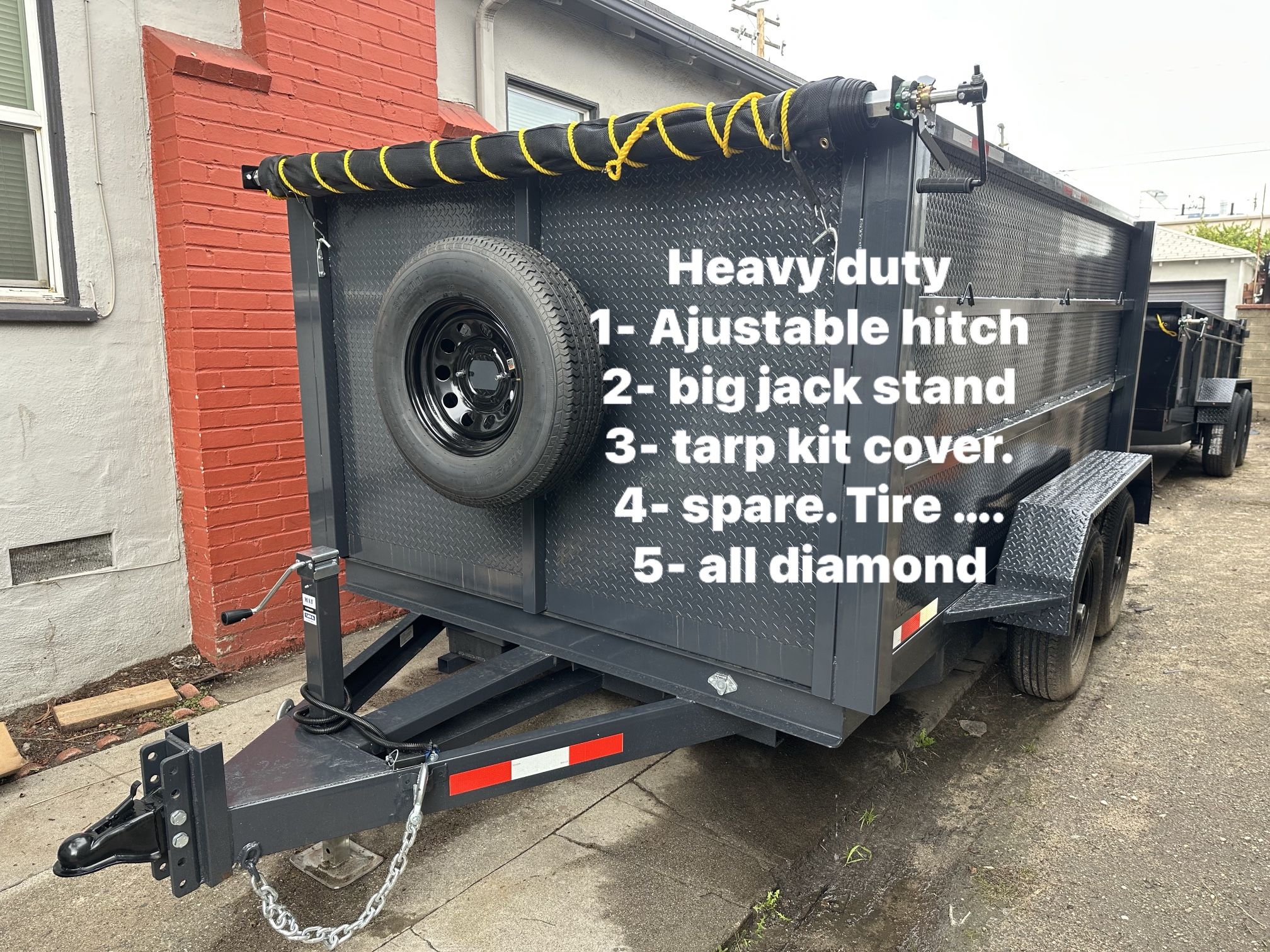 Dump Trailer New 8x12x4 12000lb $6495 Cash Only Many Extras