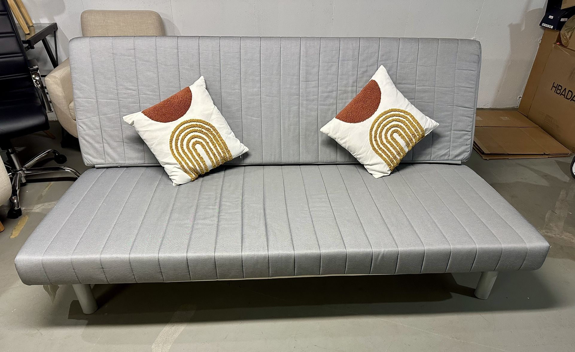 Two Sofa Bed with Metal frame (Mattress included)