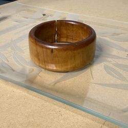 Vintage Hawaiian Wood Bangle Bracelet