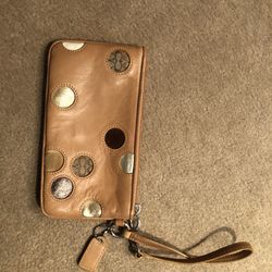 Coach Tan Wristlet
