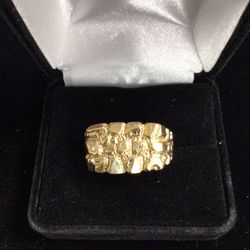 Gents Gold Nugget Ring 5dwt Size 10.5