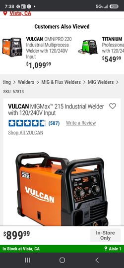 Vulcan mig  max welder