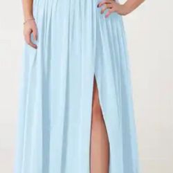 Azazie Sky Blue Bridesmaid Dresses (never worn)