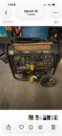 Predator 13,000 generater