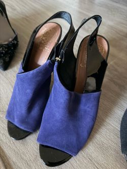 Vince Camuto Purple Suede Slingback Heels