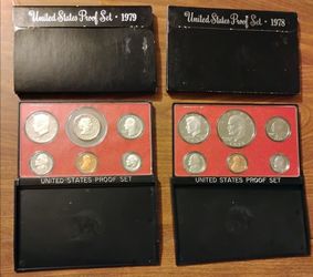 US Mint Proof Sets coins 1978 and 1979