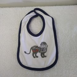 3/$10 🌟 NWOT, Yoga Sprout Baby Bib "Be Brave Wild Child" Lion