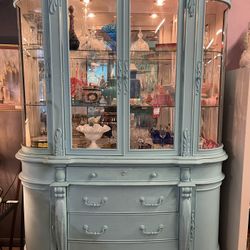 Vintage Pottery Barn Display Cabinet