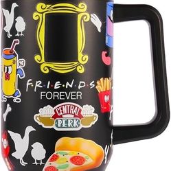 40 oz Reusable Friends Stainless Steel Cup with Straw and Handle,Funny TV Show Merchandise,TV Show Gifts,Double Wall Vacuum Insulated Reusable Coffee 
