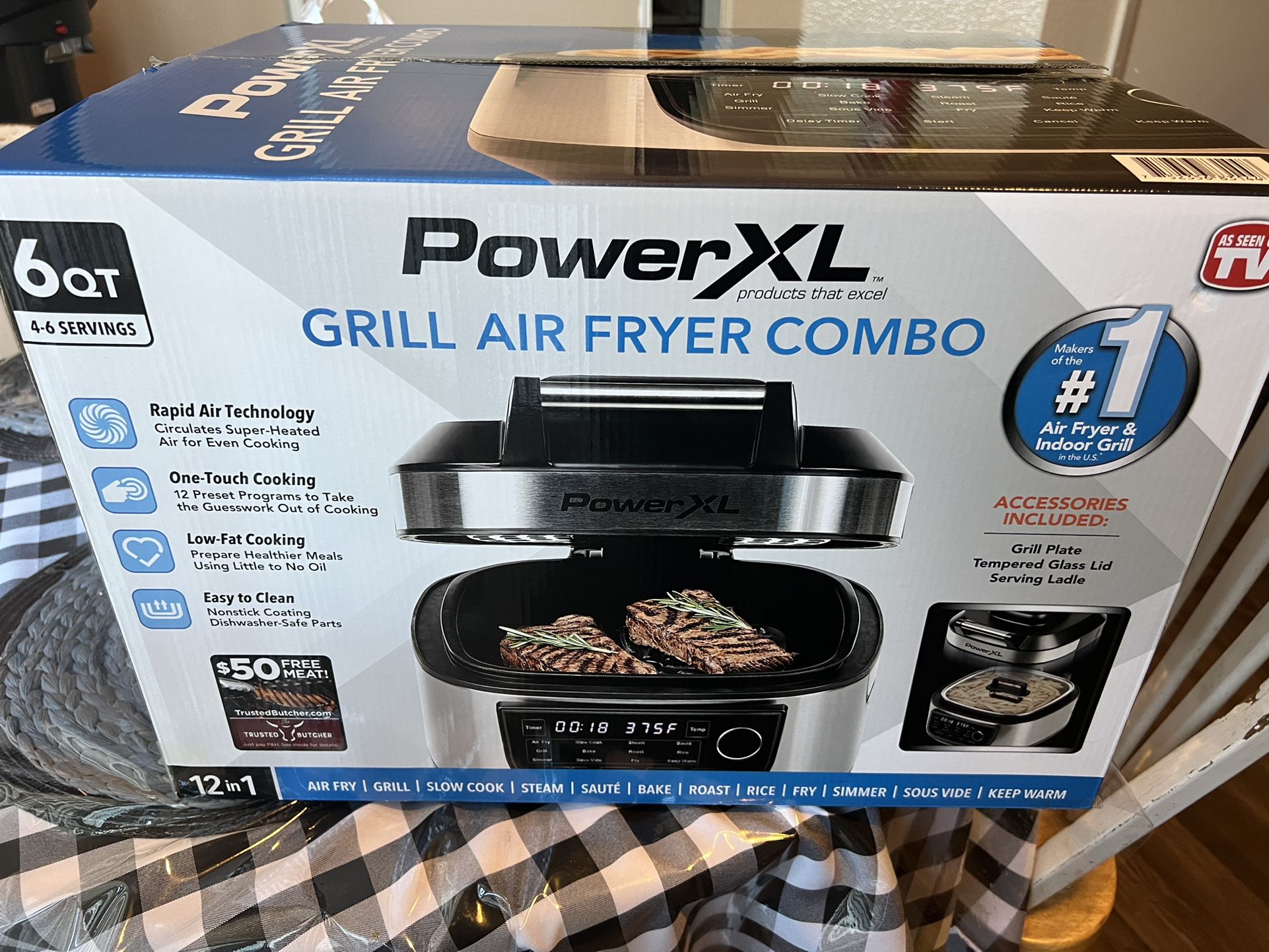New Power XL Grill And Fryer Combo 