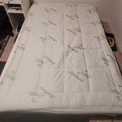 Full Mattress + Mattress Topper + Bed Frame
