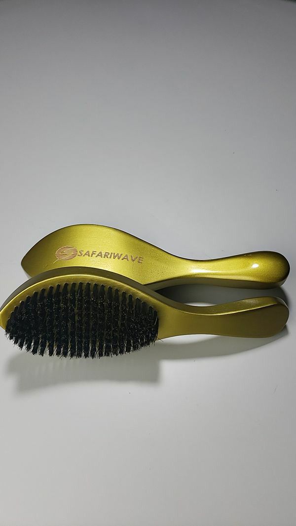 Safariwave Brush with 100 % Meduim Hard Natural Boar Bristles for maintaining and controlling your 360 waves