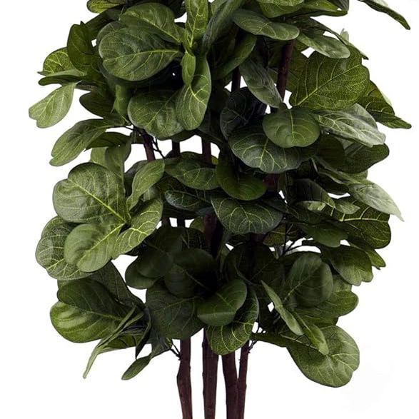 NEW - Nearly Natural 6ft Fiddle Leaf Fig Artificial Trees, 72in, Green - Retail $132