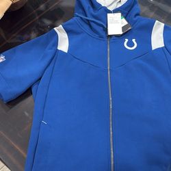 XL Nike NFL OnField Apparel Indianapolis Colts Short Sleeve Hoodie