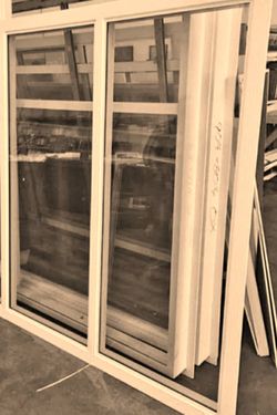White Vinyl Double Window Unit