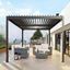 10x16FT Pergola, Metal Louvered Pergola