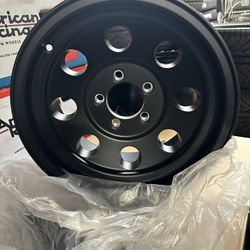 QTY 1 New American Racing Ar172 Baja 15x7 5-114.30 -6 Satin Black Wheel