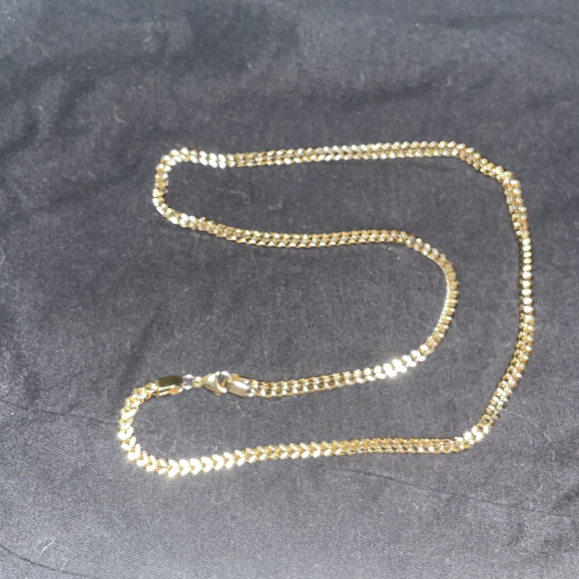 Solid 18k Gold Plated Box Chain 24’ Inch 