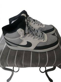 Nike Court Vision Mid Grey Black White Men's Size 12 Used