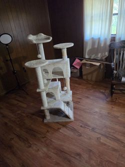Multi-Level Cat Tree & Tower with 2 Condos & Ramp