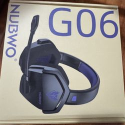 NUBWO G06 Dual Wireless Gaming Headset with Microphone 2.4Ghz , Purple