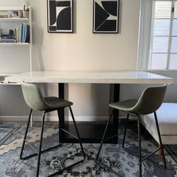 Marble Table (rectangular) & 4 Chairs