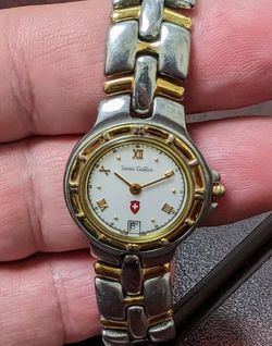 Vintage Swiss Golpher Womens Watch Two Tone