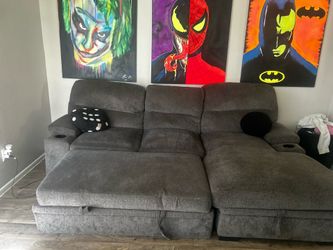 Grey sectional to Pull Out