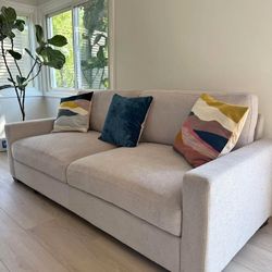 Thomasville Lambert Fabric Sofa with 2 Storage Seats