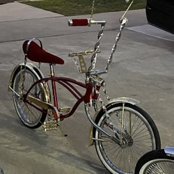 Lowrider Bike Custom Chrome Red
