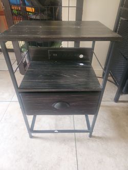 Nightstand with 2 outlets and 2 USB plug ins (2)