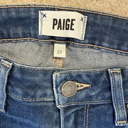 Paige Skinny Denim Jeans Size 27
