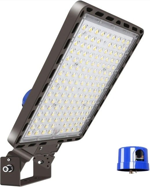 LED Parking Lot Light 350W Flood Light Outdoor 525000lm Dusk to Dawn 5000K Adjustable Trunion Mount Yard Area Lighting Commercial Wall Mount LED Shoeb