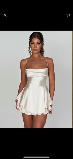 White Satin Cami Dress 