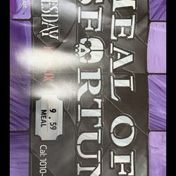 Wendy’s SpongeBob and Wednesday sign amd promo