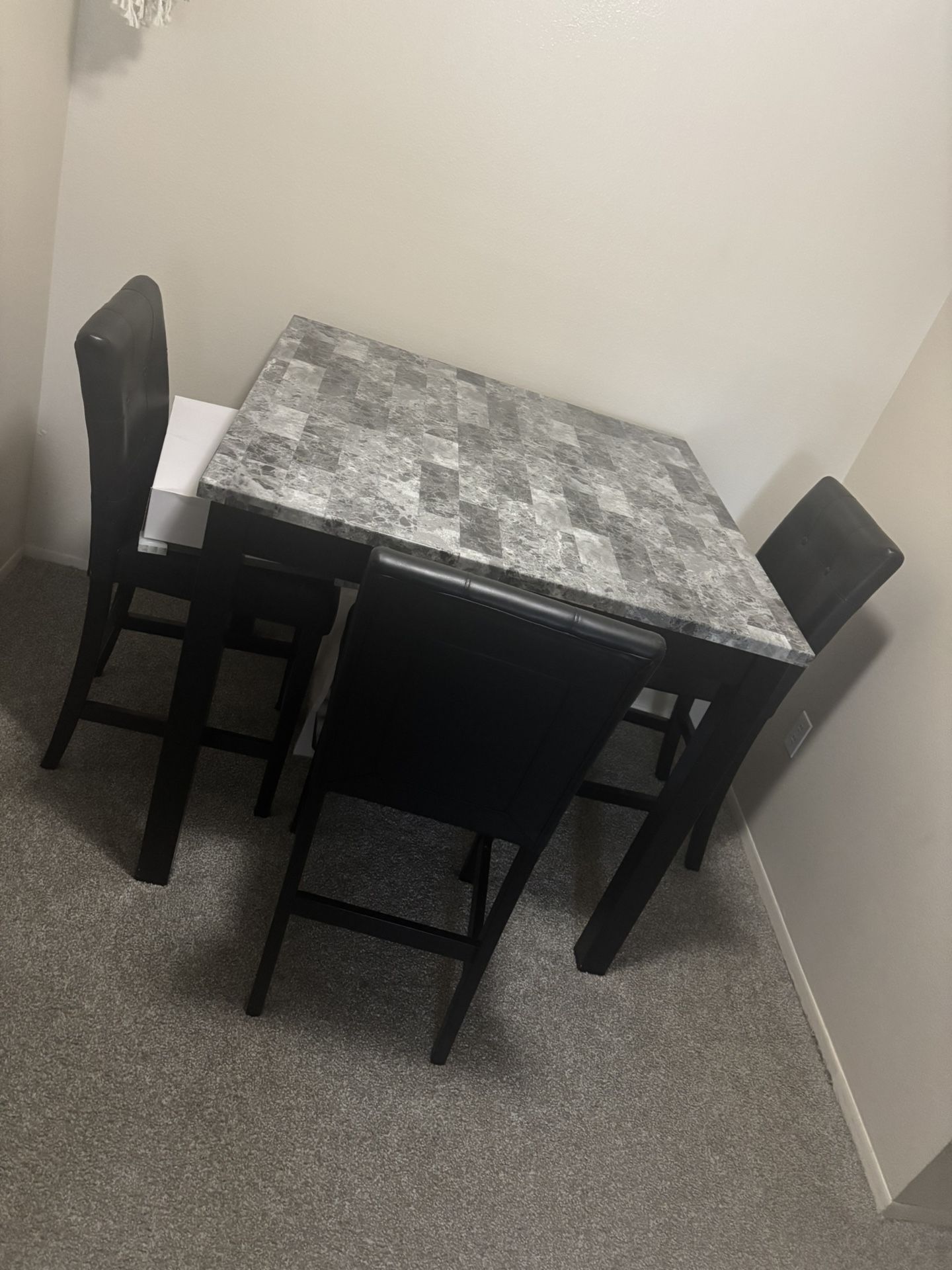 Marble top dining table